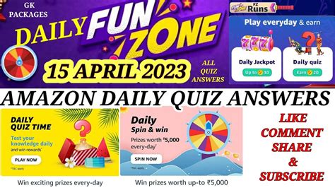 amazon fun zone jackpot quiz answers today|Amazon Cricket Edition Funzone Jackpot Quiz Answers: Win Up .